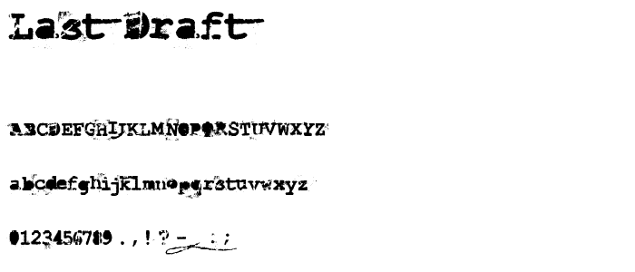 Last Draft font